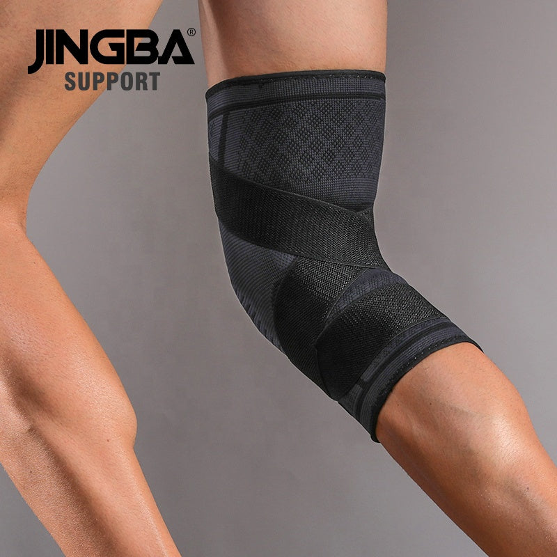 Kniebrace compressie brace in gebruik tijdens wandelen en lichte sport