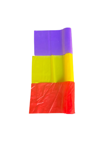 Set elastieken in verschillende weerstanden voor progressieve krachttraining bij knie- en heupartrose