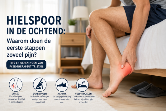 Persoon met pijn onder de hiel bij de eerste stappen in de ochtend