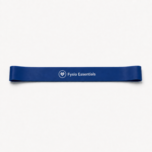 Blauwe Fysio Essentials weerstandsband van 15-20 kg voor zware krachttraining en weerstandsoefeningen