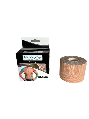 Bruine Kinesiotape – Katoenen tape voor spier- en gewrichtsondersteuning, ideaal voor herstel en pijnverlichting