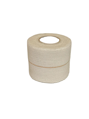 Close-up van Elastisch Adhesive Bandage in maat 5 cm x 4,5 m, perfect voor professionele sporttoepassingen.
