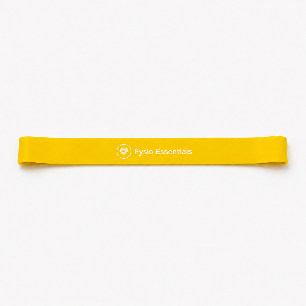 Gele Fysio Essentials weerstandsband van 2-5 kg voor lichte oefeningen, warming-up en revalidatietraining
