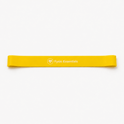Gele Fysio Essentials weerstandsband van 2-5 kg voor lichte oefeningen, warming-up en revalidatietraining