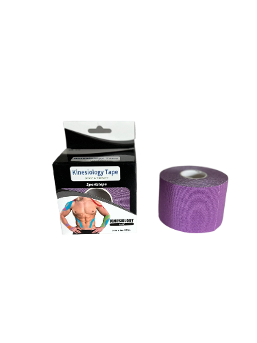 Paarse Kinesiotape – Katoenen tape voor spier- en gewrichtsondersteuning, ideaal voor herstel en pijnverlichting