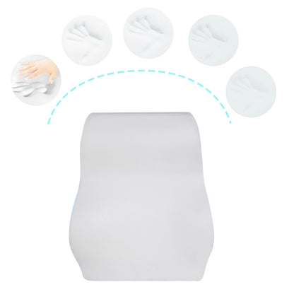 Detail van professioneel traagschuim in orthopedisch rugkussen voor ergonomische rugondersteuning