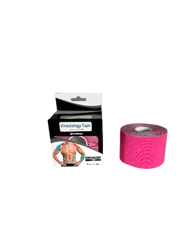 Roze Kinesiotape – Katoenen tape voor spier- en gewrichtsondersteuning, ideaal voor herstel en pijnverlichting