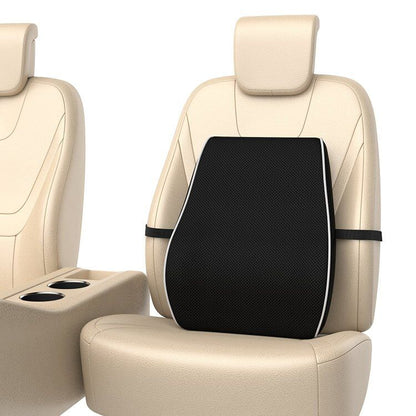 Ergonomisch orthopedisch rugkussen verlicht rugpijn tijdens autoritten en langdurig zitten in de auto