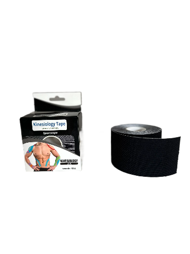 Zwarte Kinesiotape – Katoenen tape voor spier- en gewrichtsondersteuning, ideaal voor herstel en pijnverlichting