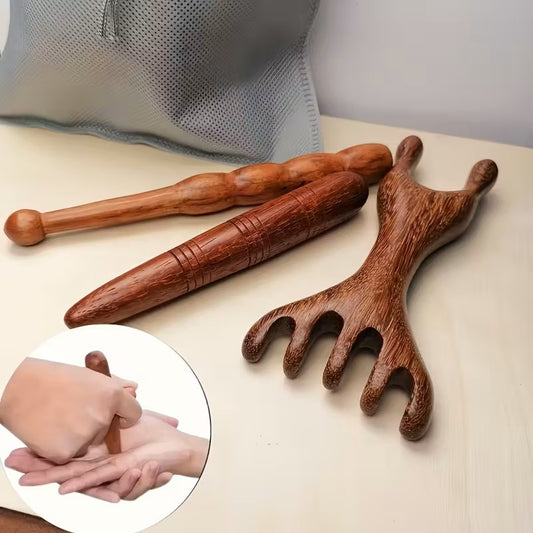 Houten massage set
