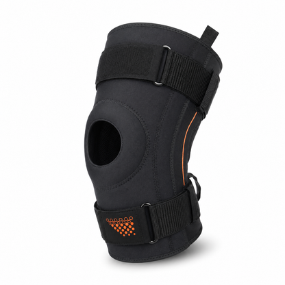 Stevige kniebrace los en gedragen rond de knie