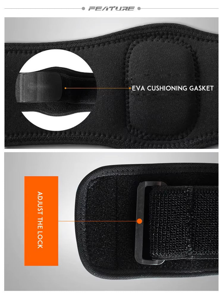 Verstelbare tennisarm brace om de arm – verlichting bij tenniselleboog en overbelasting, aanbevolen door fysiotherapeut