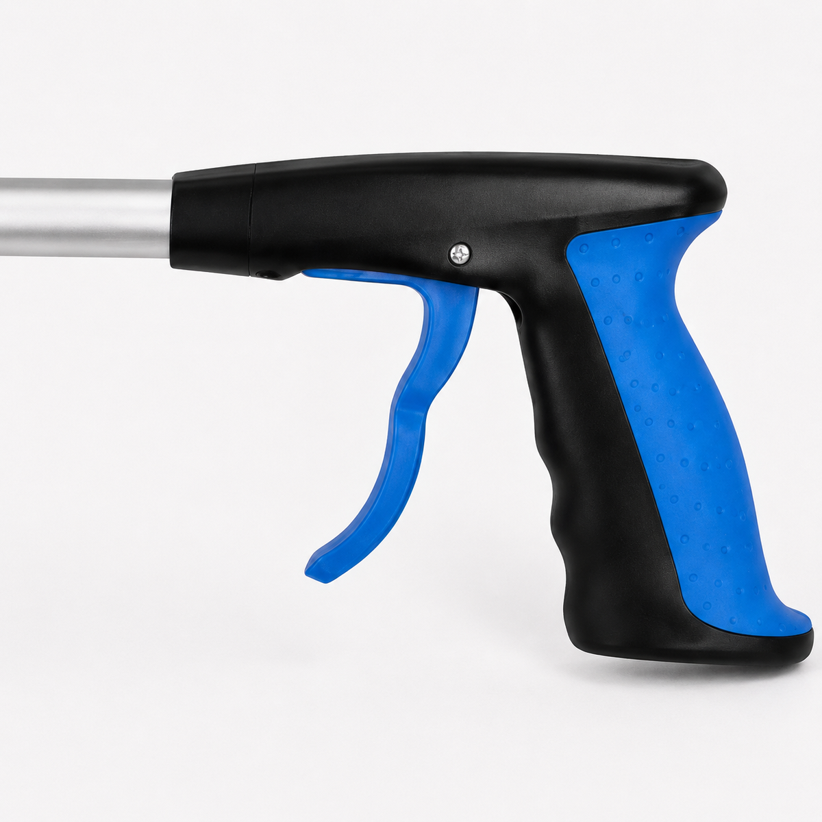 Ergonomische handgreep van de grijper met comfortabele antislip grip en eenvoudig te bedienen trekker